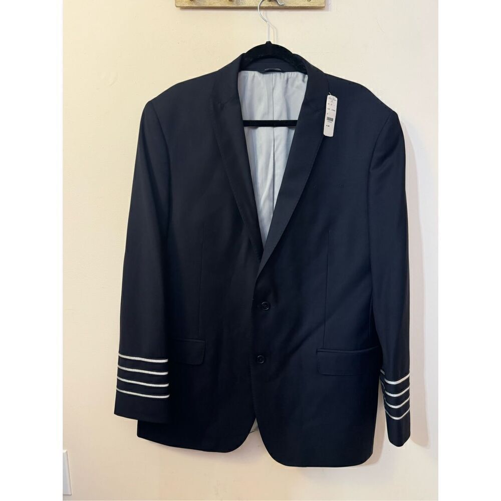 Brooks Brothers x NetJets Jacket Uniform Blazer Wool Blend Navy Blue Men 44L NWT - Picture 9 of 9
